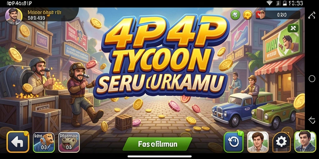 Tangkapan layar 4P4P menampilkan gameplay Tycoon yang seru dan interaktif.