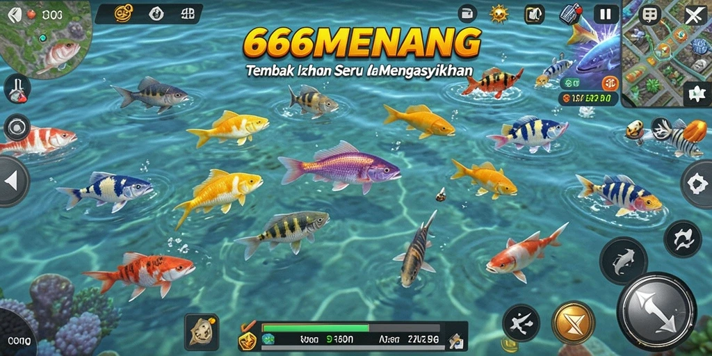 Gambar gameplay seru dari 666MENANG saat menembak ikan.