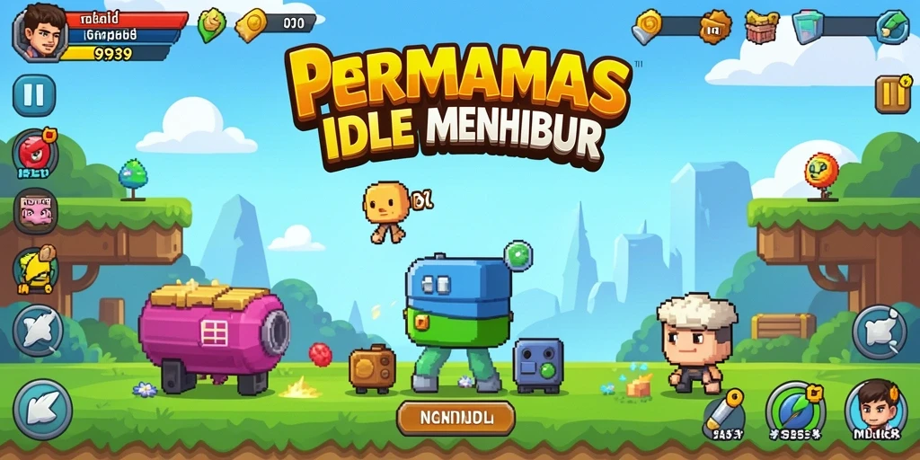Screenshot gameplay 9939 yang menampilkan karakter berinteraksi dalam mode Idle.