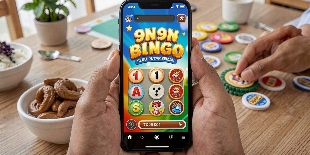Screenshot utama 9N9N menampilkan gameplay Bingo yang seru dan interaktif.