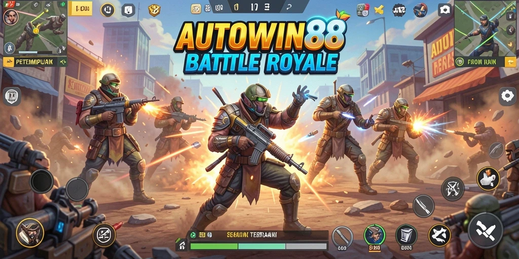 Screenshot gameplay AUTOWIN88 yang menampilkan aksi pertempuran seru.