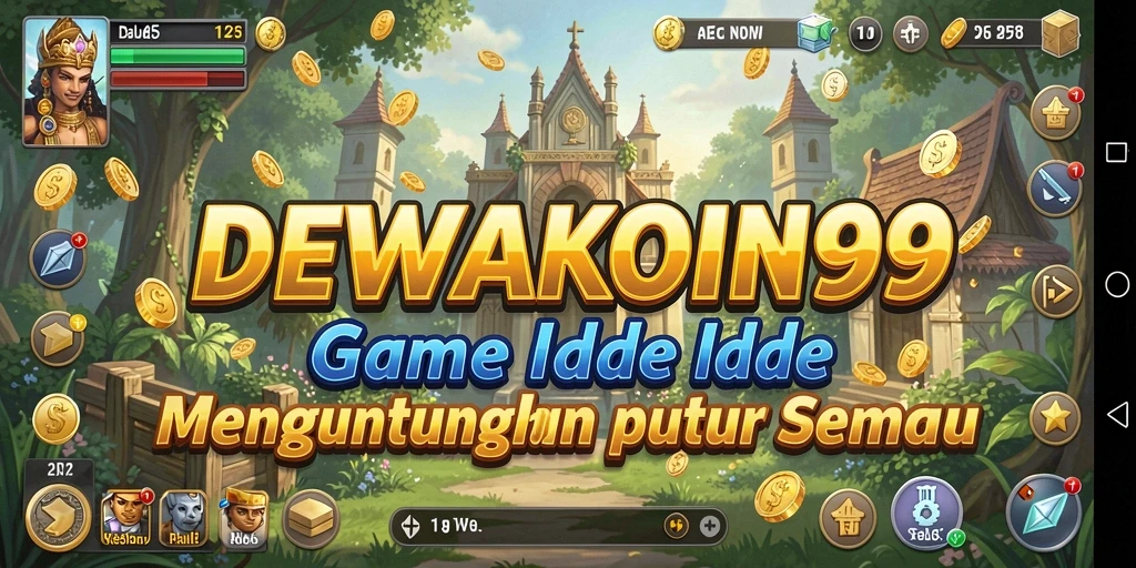 Screenshot gameplay DEWAKOIN99 menampilkan momen mengumpulkan koin Idle.