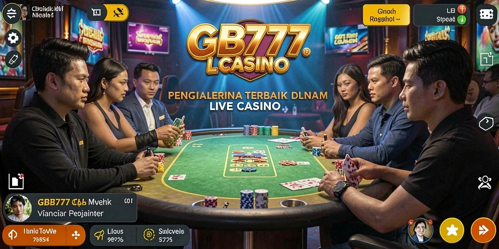 Tampilan screenshot GB777 yang menunjukkan permainan Live Casino yang mendebarkan.