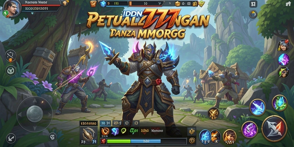 Tangkapan layar menampilkan aksi seru dalam permainan MMORPG IDN777.