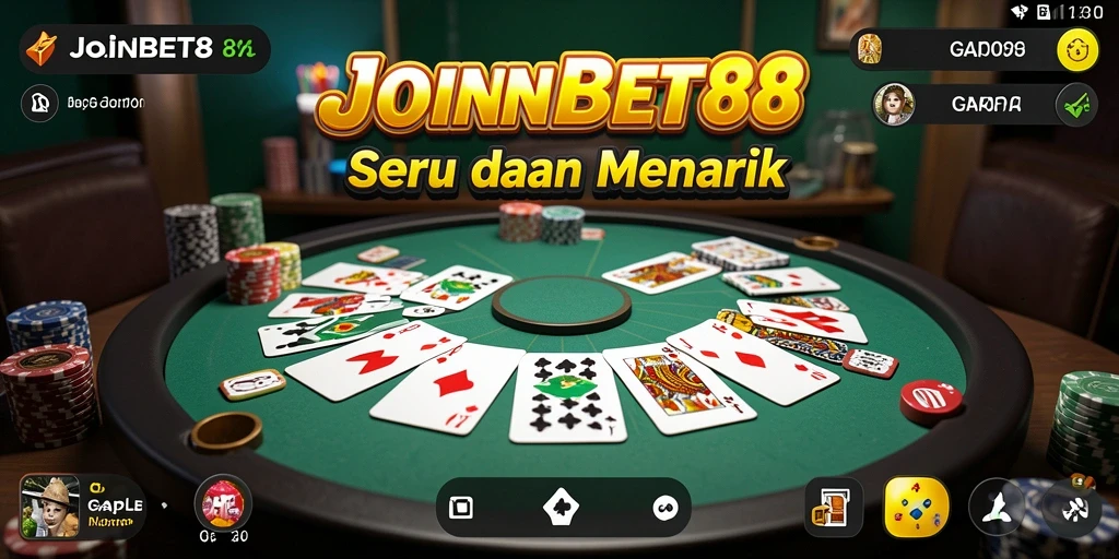 Tampilan gameplay Gaple yang menarik dan interaktif di JOINBET88.