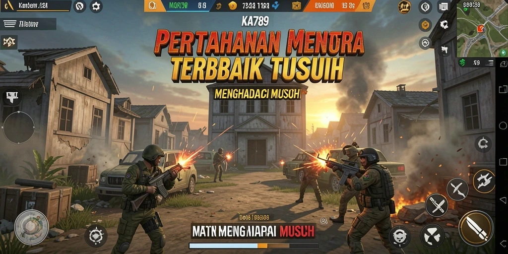 Tampilan gameplay mendebarkan di dalam game Tower Defense KA789.