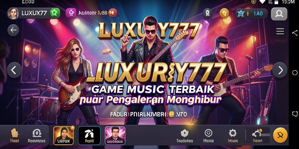 Tampilan menarik dari gameplay LUXURY777 yang melibatkan musik.
