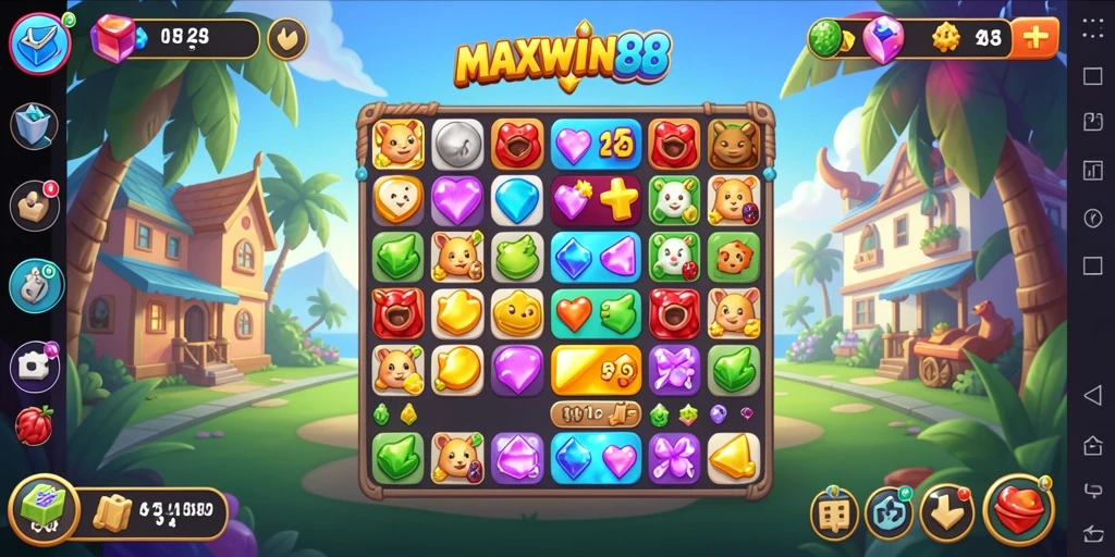 Tampilan gameplay <strong>MAXWIN88</strong> yang menarik dan penuh warna.