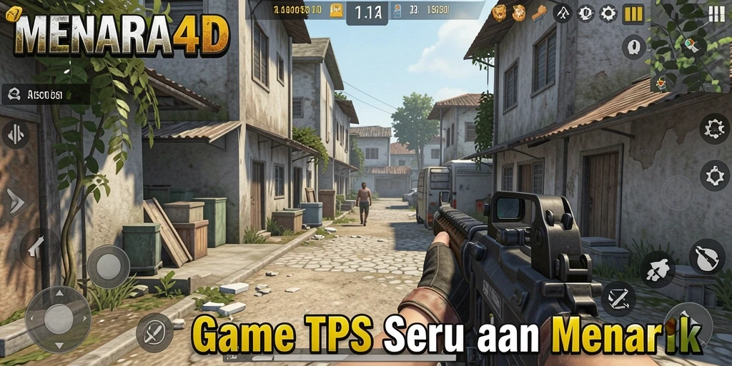 Tampilan gameplay seru MENARA4D dalam mode TPS.