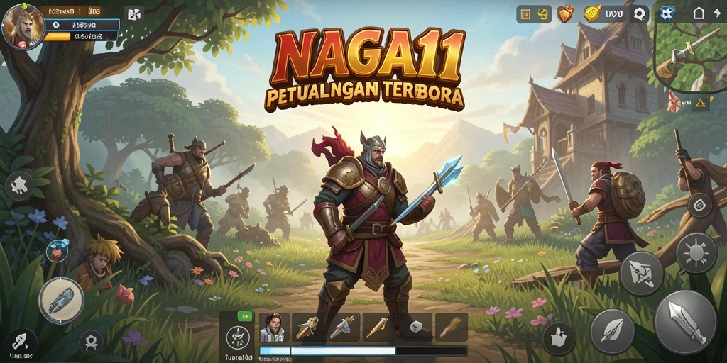 Tampilan gameplay NAGA11 yang menampilkan dunia terbuka yang luas.