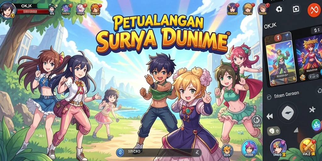 Tampilan dinamis dan karakter Anime yang memikat dalam OKJK.