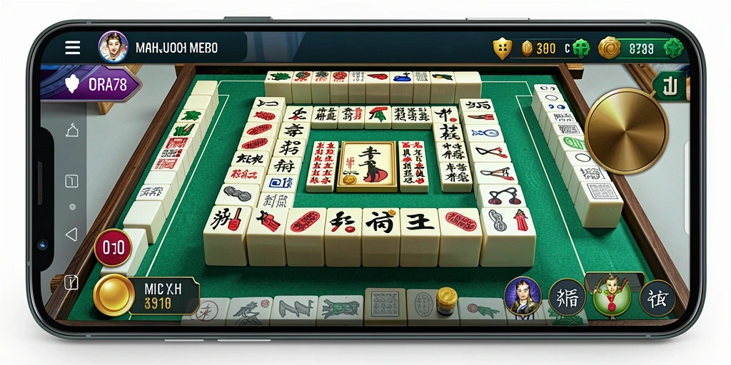 Tampilan gameplay seru dari ORA78, permainan Mahjong yang menantang.