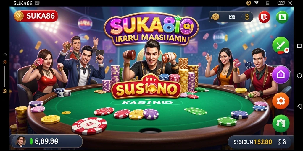 Tampilan gameplay SUKA86 yang menakjubkan dan penuh warna.