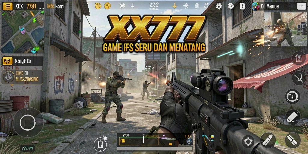 Screenshot XXX777 menampilkan aksi tembak-menembak yang seru dan mendebarkan.